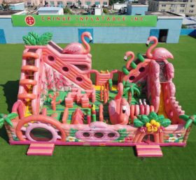 T6-6904 Parco Giochi Gonfiabile a Tema Fenicottero