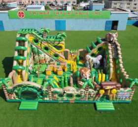T6-6914 Parco Giochi Gonfiabile a Tema Giungla