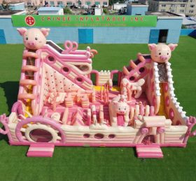 T6-6930 Parco Giochi Gonfiabile a Tema Maiale
