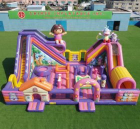 T6-6978 Parco Giochi Gonfiabile a Tema Dora
