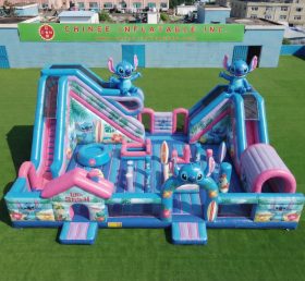 T6-6989 Parco Giochi Gonfiabile a Tema Lilo & Stitch