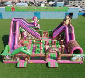 T6-6992 Gioco Gonfiabile a Tema Masha e Orso