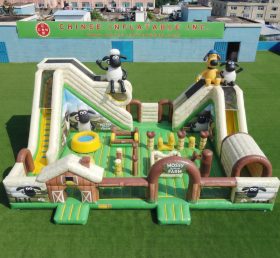 T6-7015 Parco Giochi Gonfiabile a Tema Shaun la Pecora