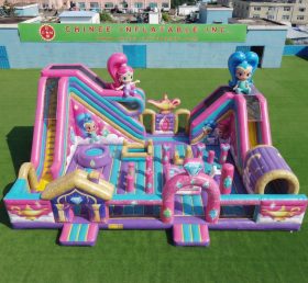 T6-7016 Parco Giochi Gonfiabile a Tema Shimmer & Shine