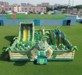 T6-7063 Parco Giochi Gonfiabile a Tema Coccodrillo