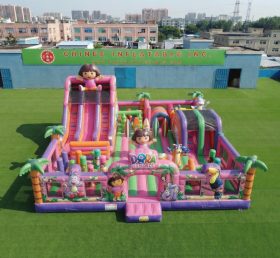T6-7067 Parco Giochi Gonfiabile a Tema Dora
