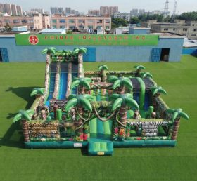 T6-7081 Parco Giochi Gonfiabile a Tema Giungla