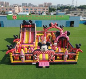 T6-7089 Parco Giochi Gonfiabile a Tema Mickey & Minnie