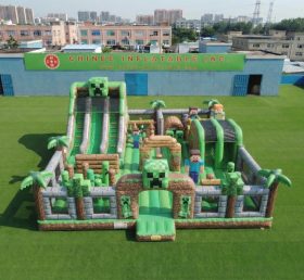 T6-7090 Parco Giochi Gonfiabile a Tema Minecraft