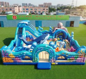 T6-7099 Parco Giochi Gonfiabile a Tema Oceanico