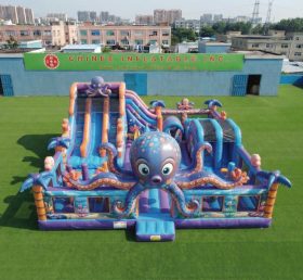 T6-7100 Parco Giochi Gonfiabile a Tema Polpo