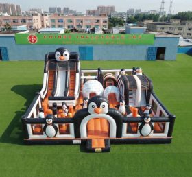 T6-7103 Parco Giochi Gonfiabile a Tema Pinguino