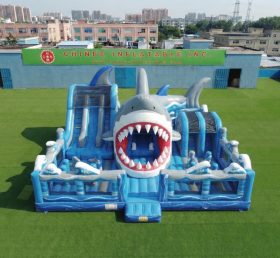 T6-7116 Parco Giochi Gonfiabile a Tema Squalo