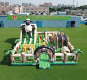 T6-7117 Parco Giochi Gonfiabile a Tema Shaun la Pecora