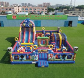 T6-7121 Parco Giochi Gonfiabile a Tema Sonic