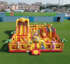 T6-7148 Parco Giochi Gonfiabile a Tema Winnie the Pooh