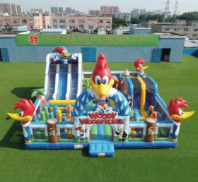 T6-7149 Parco divertimenti gonfiabile a tema Woody Woodpecker