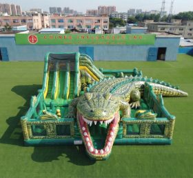 T6-7163 Parco Giochi Gonfiabile a Tema Coccodrillo