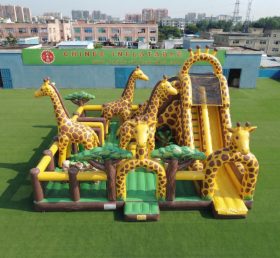 T6-7177 Parco Giochi Gonfiabile a Tema Giraffa