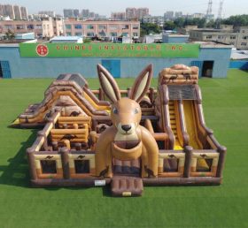 T6-7183 Parco Giochi Gonfiabile a Tema Canguro