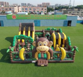 T6-7192 Parco Giochi Gonfiabile a Tema Scimmia
