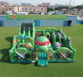 T6-7196 Parco Giochi Gonfiabile a Tema Tartarughe Ninja