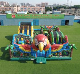 T6-7201 Parco Giochi Gonfiabile a Tema Pappagallo