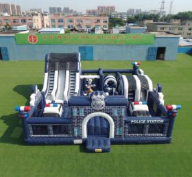 T6-7209 Parco Giochi Gonfiabile a Tema Stazione di Polizia