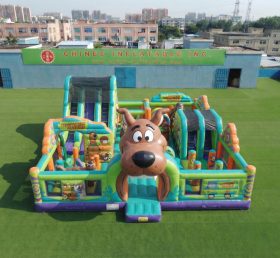 T6-7214 Parco Giochi Gonfiabile a Tema Scooby-Doo