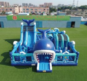 T6-7236 Parco Giochi Gonfiabile a Tema Balena