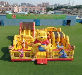 T6-7238 Parco Giochi Gonfiabile a Tema Winnie the Pooh