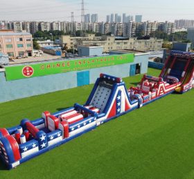 T7-4504 Percorso a Ostacoli Gonfiabile a Tema Stile Americano