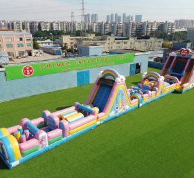 T7-4522 Percorso a Ostacoli Gonfiabile a Tema Care Bears