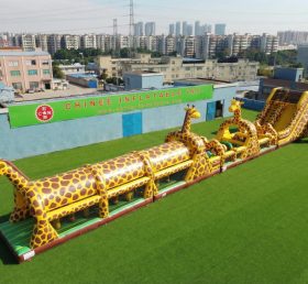 T7-4554 Percorsi a ostacoli gonfiabili a tema giraffa