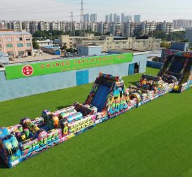 T7-4556 Percorsi a ostacoli gonfiabili a tema graffiti