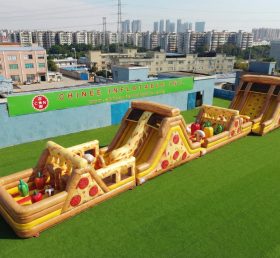 T7-4608 Percorsi a ostacoli gonfiabili a tema pizza
