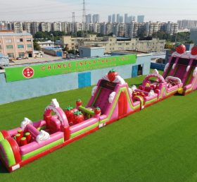 T7-4635 Percorsi a ostacoli gonfiabili a tema Strawberry Shortcake