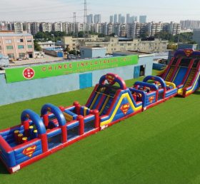 T7-4637 Percorso a ostacoli gonfiabile a tema Superman