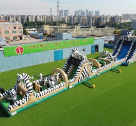 T7-4672 Percorsi a Ostacoli Gonfiabili a Tema Zebra