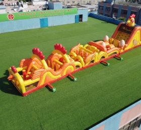 T7-4699 Percorsi a ostacoli gonfiabili a tema pollo