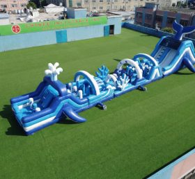 T7-4844 Percorso a ostacoli gonfiabile a tema balena