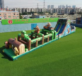 T7-4873 Percorso a Ostacoli Gonfiabile a Tema Boonie Bears