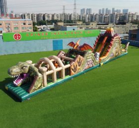 T7-4890 Percorsi a ostacoli gonfiabili a tema dinosauro