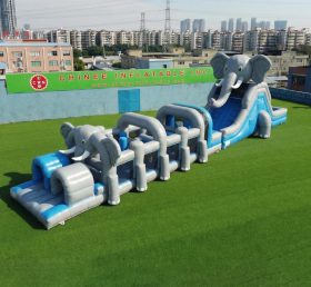 T7-4902 Percorsi a ostacoli gonfiabili a tema elefante