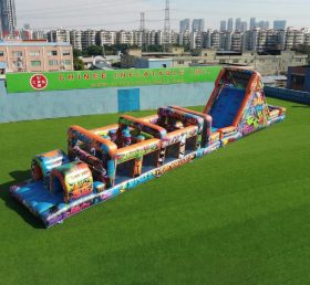 T7-4916 Percorsi a ostacoli gonfiabili a tema graffiti