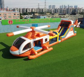 T7-4919 Percorsi a Ostacoli Gonfiabili a Tema Elicottero