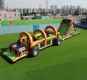 T7-4942 Percorsi a ostacoli gonfiabili a tema Monster Trucks