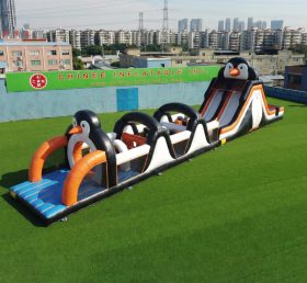 T7-4954 Percorsi a ostacoli gonfiabili a tema pinguino