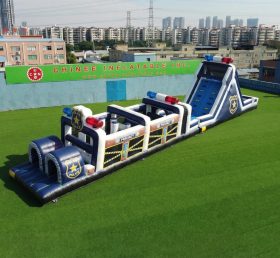 T7-4962 Percorso a Ostacoli Gonfiabile a Tema Stazione di Polizia