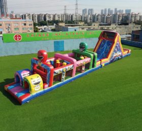 T7-4966 Percorso a ostacoli gonfiabile a tema Power Rangers